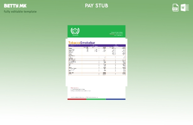 Модерен стил Шаблон за извод за заработка на тутунска компанија